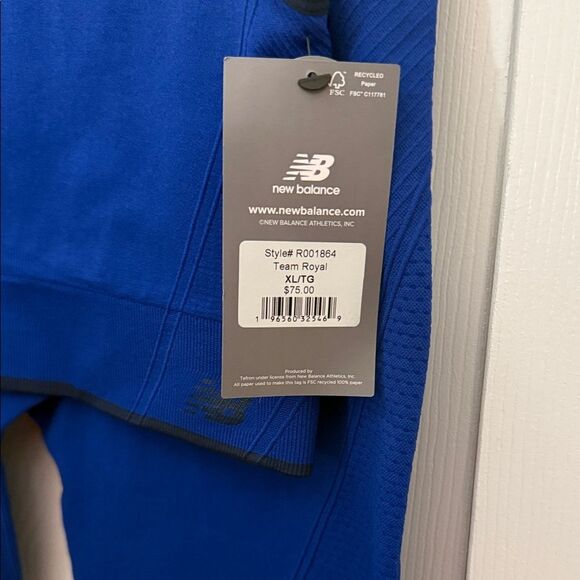 New Balance Royal Blue Fitness Ensemble outfit XL NWT - Picture 2 of 7